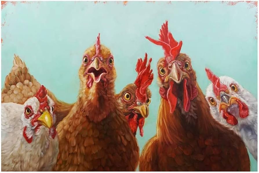 Cuadro Gallinas