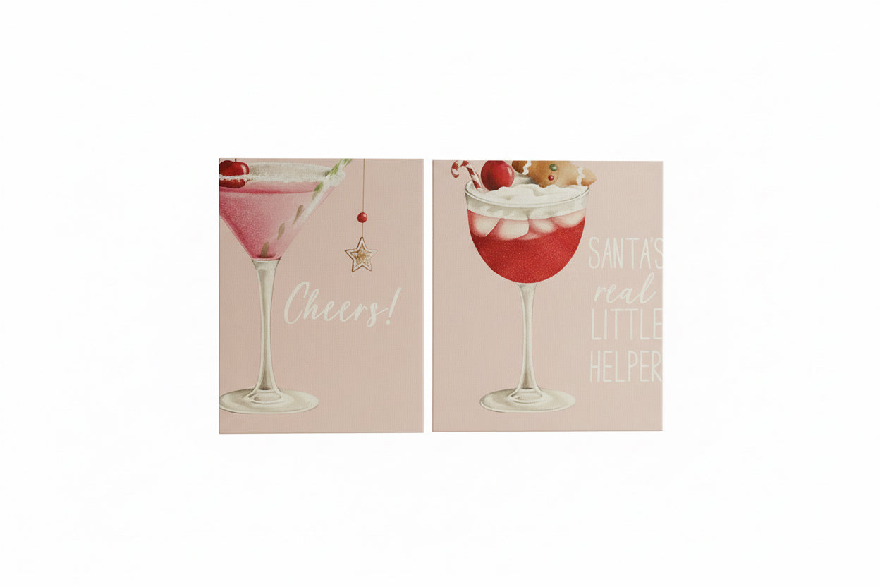 Set Cuadros Gingerbread Rosa
