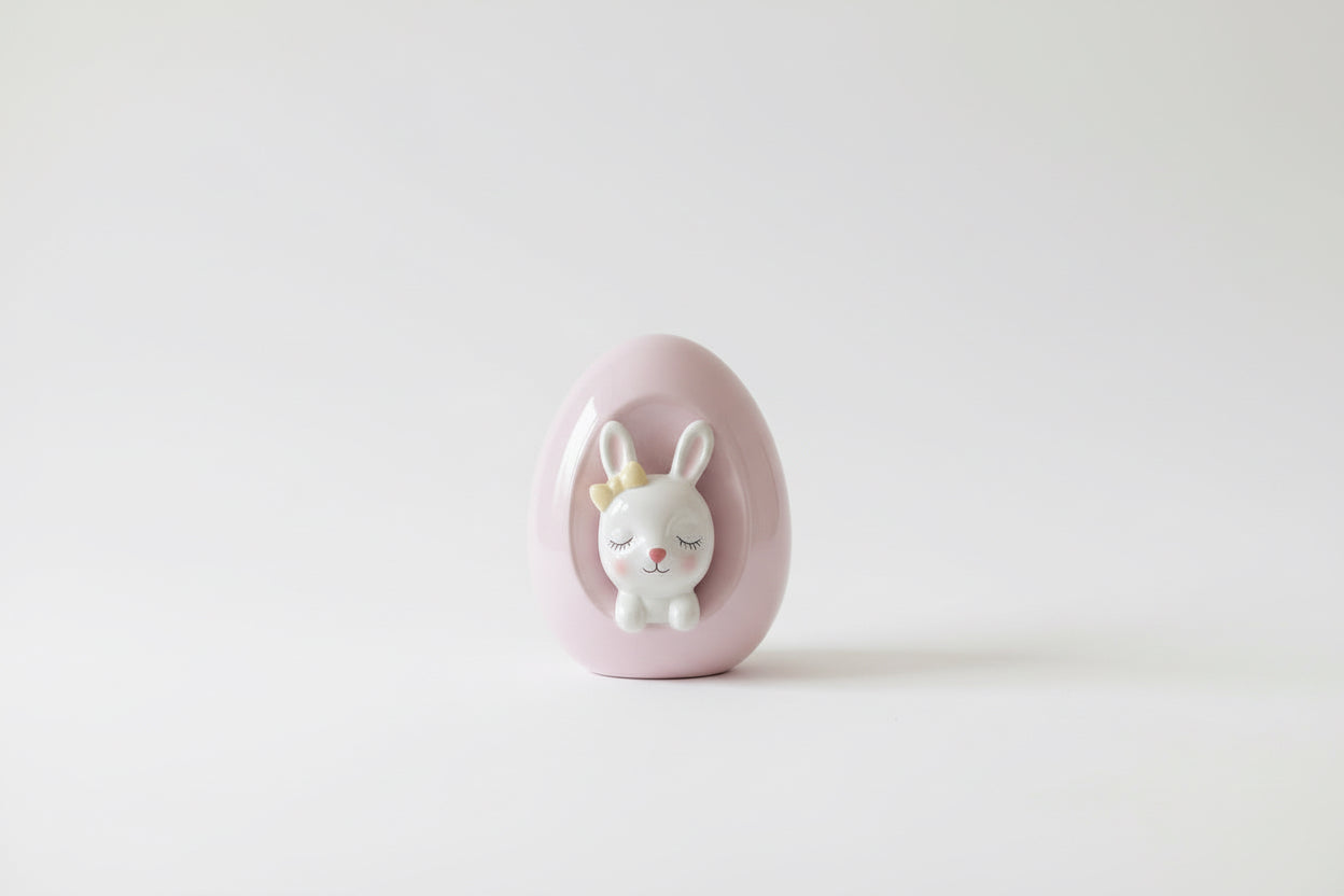 Huevo Rosa Cerámica