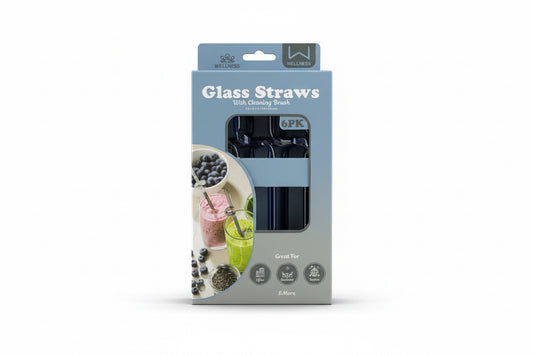 Set 6 Glass Straws