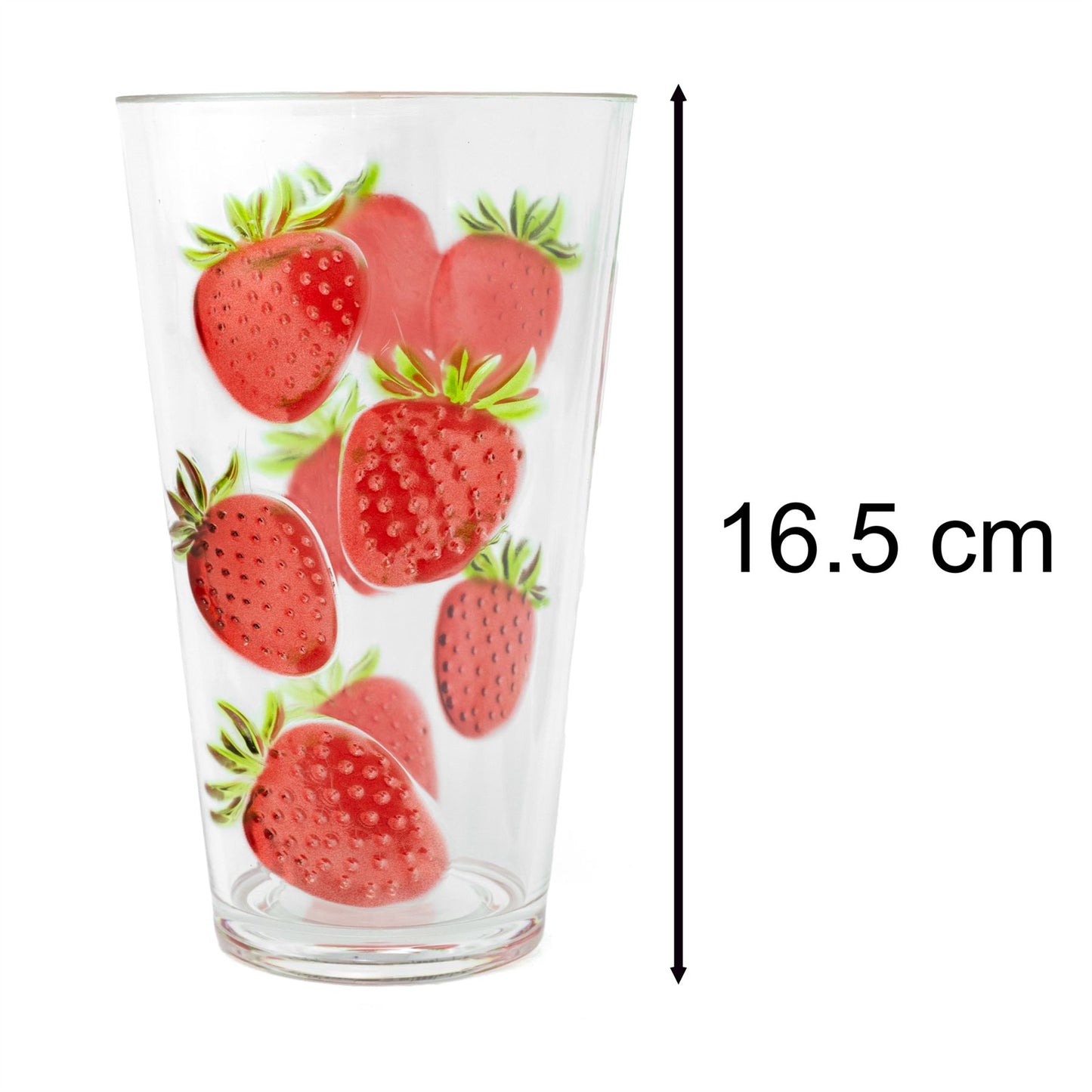 Set 4 Vasos Acrílicos Fresa