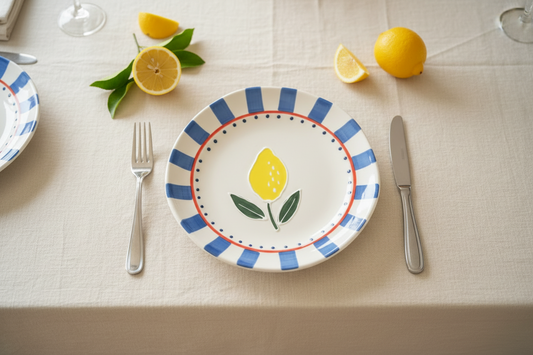 Set 4 platos Lemon/Blue