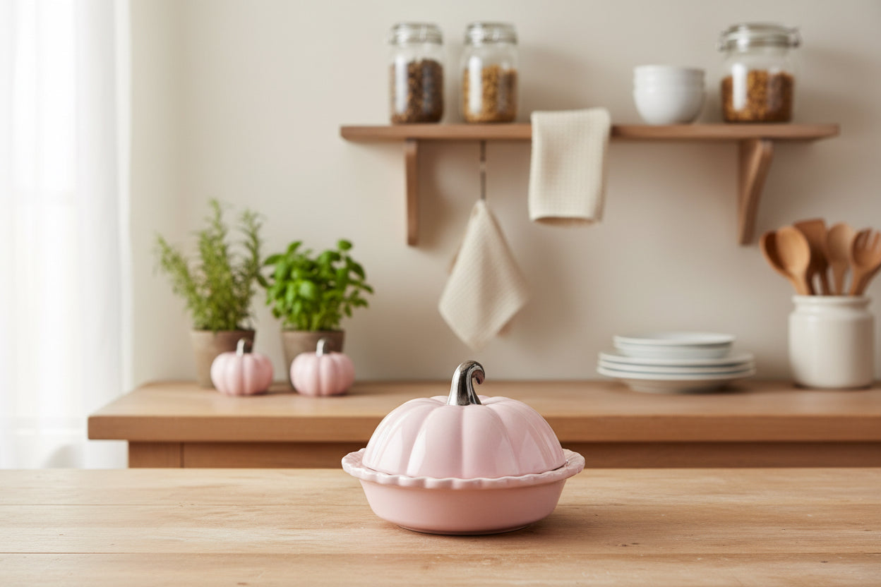 Recipiente Calabaza Rosa