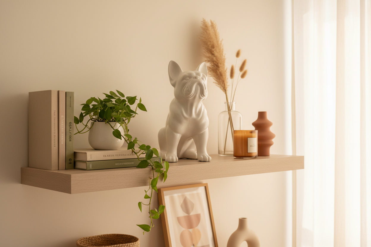 Perrito Blanco Ceramica