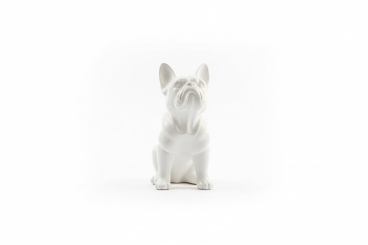 Perrito Blanco Ceramica