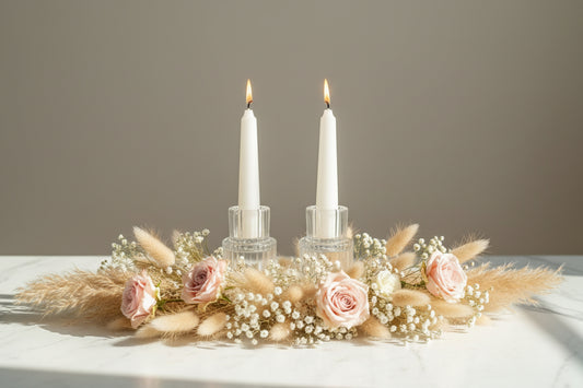 Set 2 Porta vela Pink
