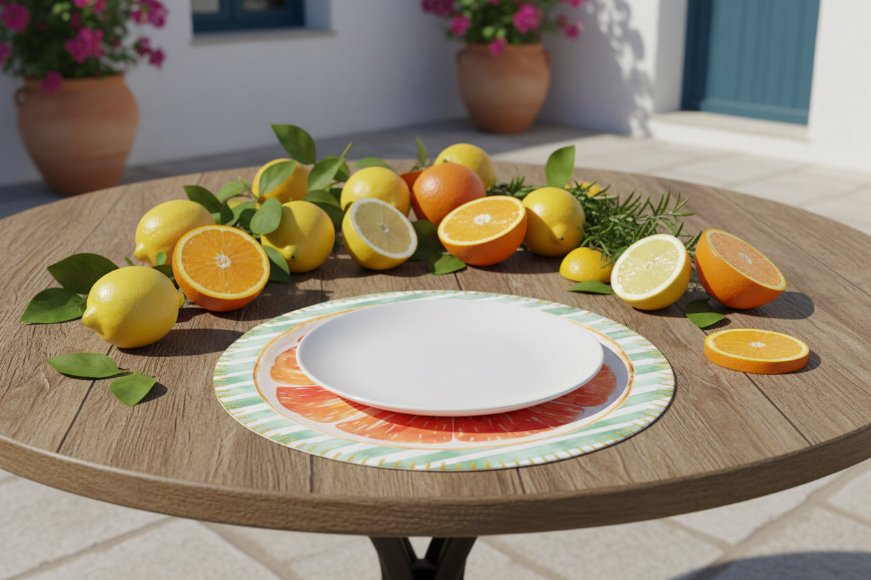 Set 2 Individuales Naranja