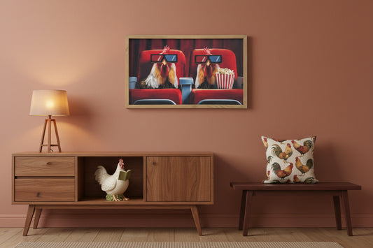 Cuadro Gallinas en Cine