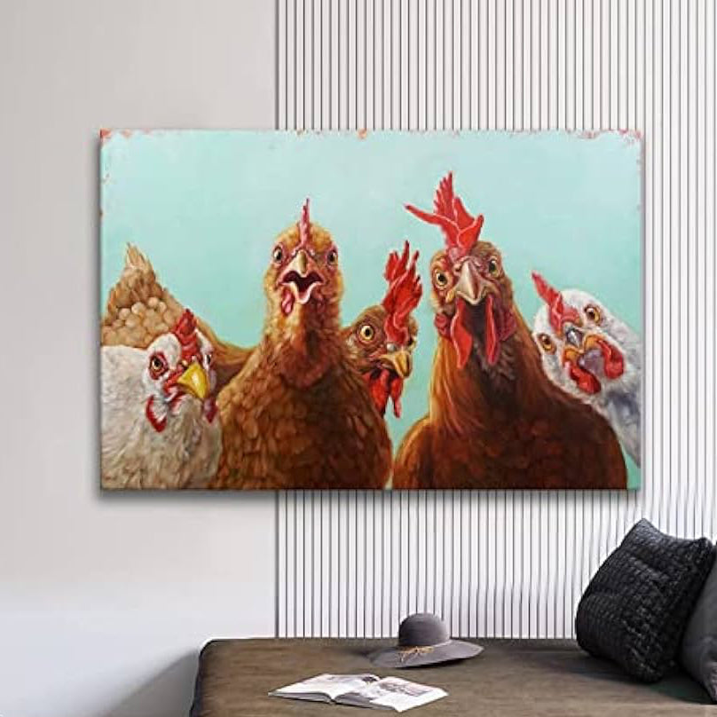 Cuadro Gallinas