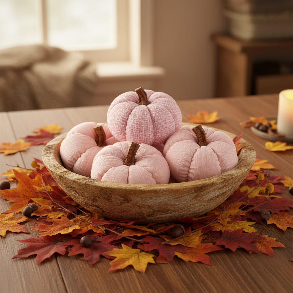 Set 8 calabazas Pink tela