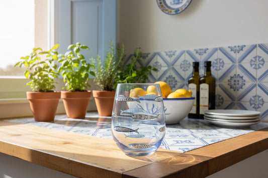 Set 2 Vasos Vidrio Peces