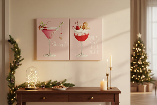 Set Cuadros Gingerbread Rosa
