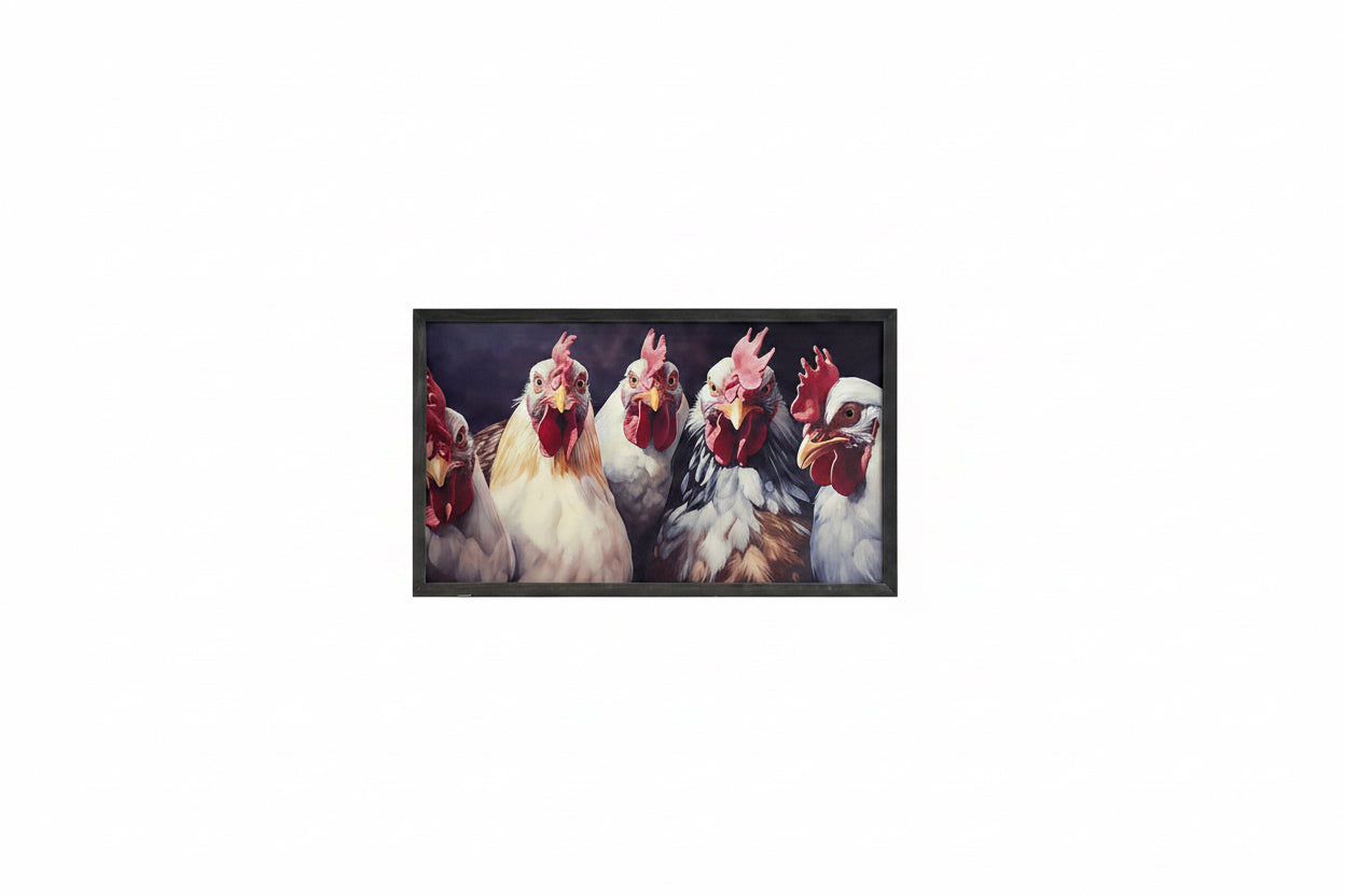 Cuadro Gallos Observadores