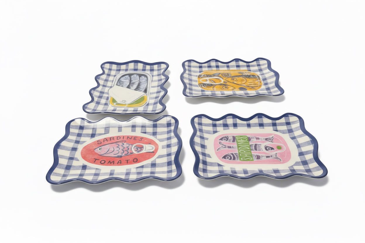 Set 4 Platos Sardinas