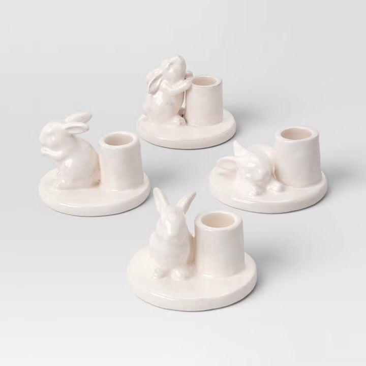 Set 4 Candelabros Conejitos
