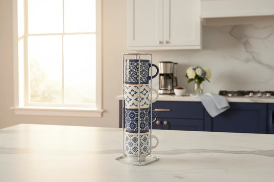 Set 4 Mini Tazas Azul
