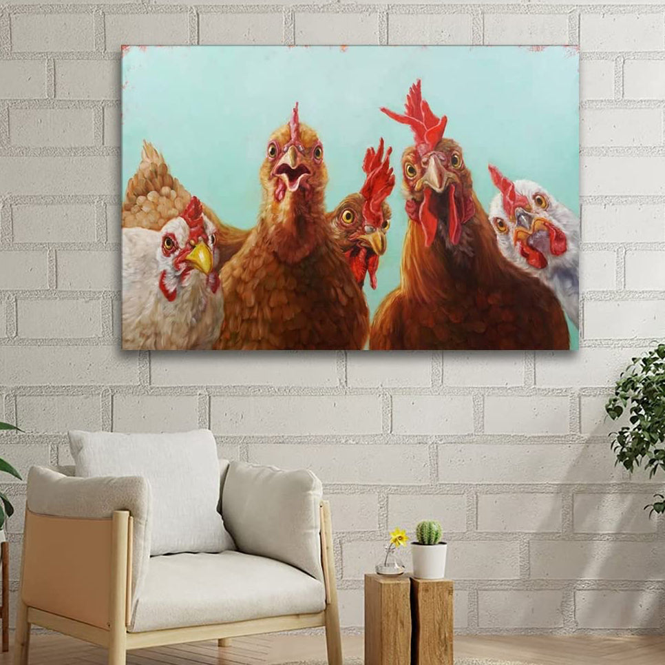 Cuadro Gallinas