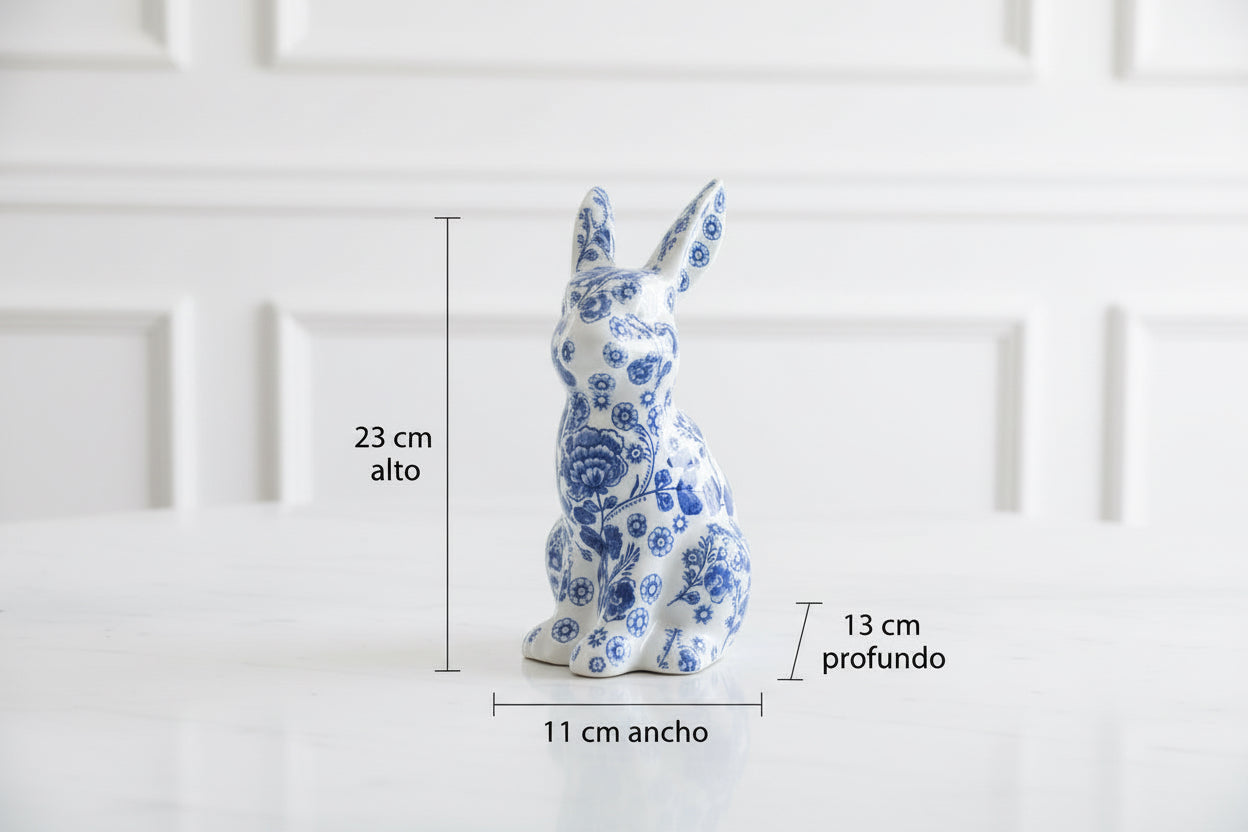 Conejo Blanco / Azul
