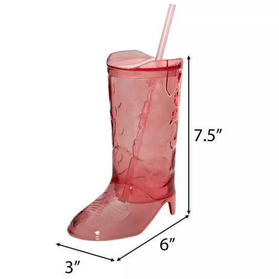 Vaso Acrílico Bota Pink
