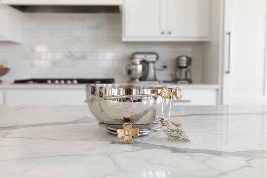 Bowl Metal con Flores