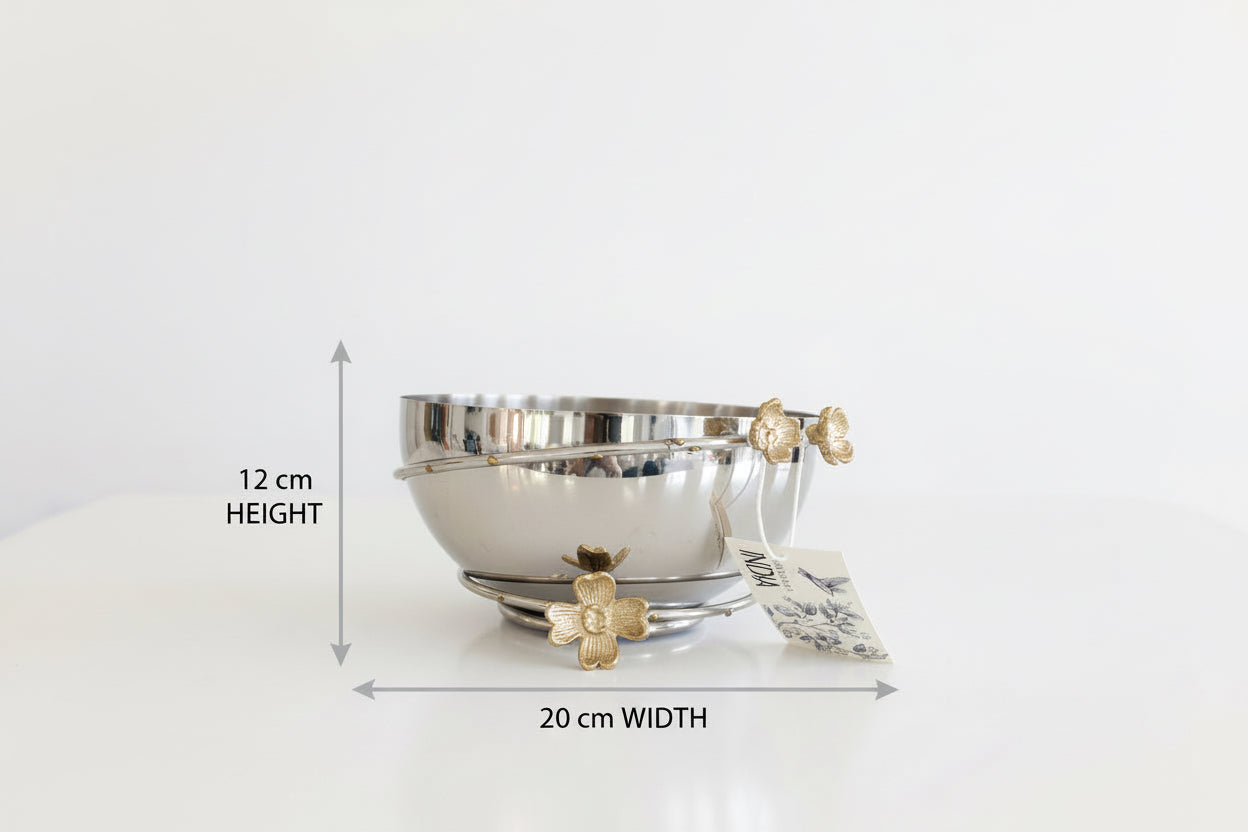 Bowl Metal con Flores