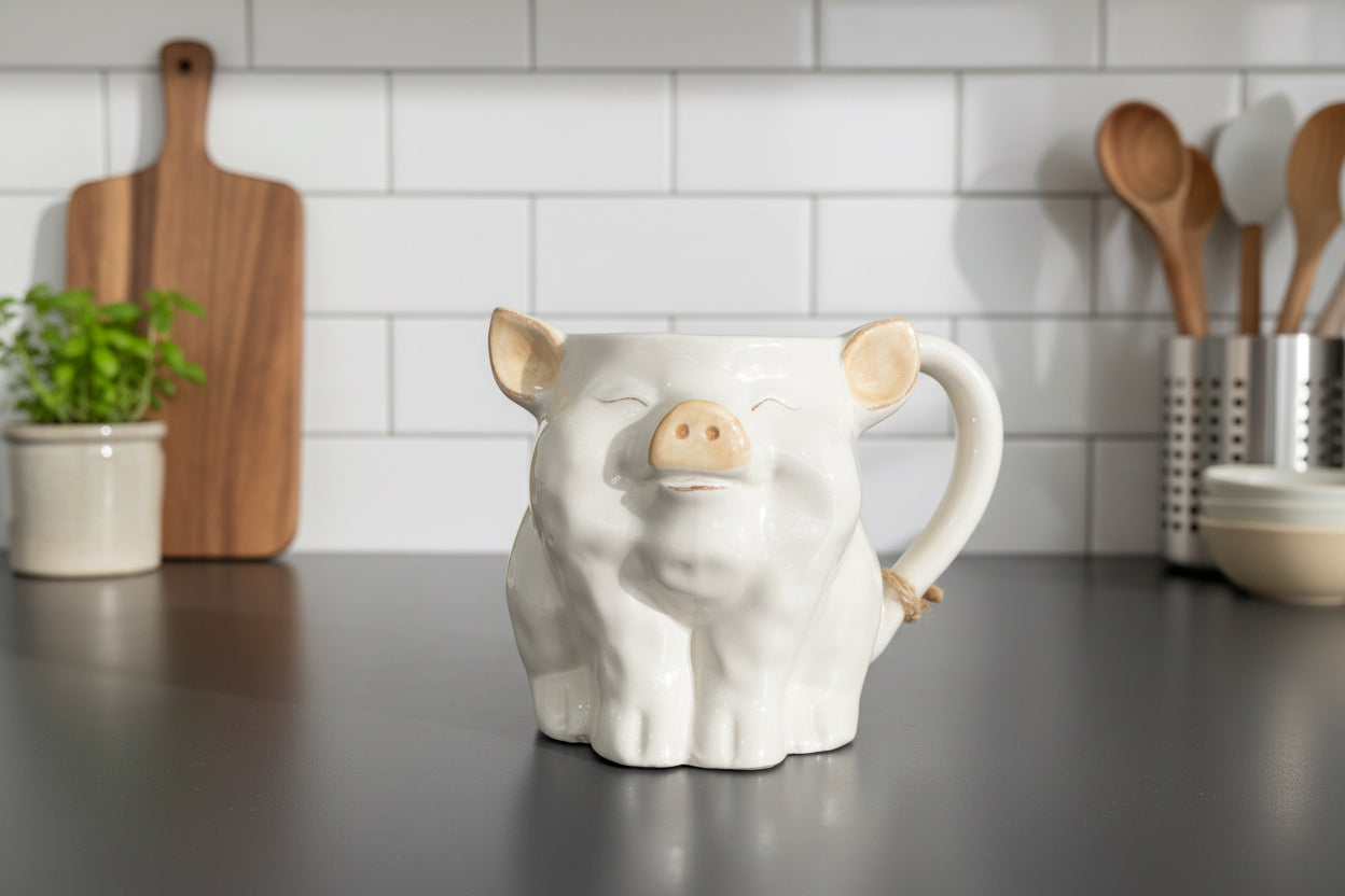 Taza Cerdito Blanco